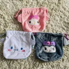 ふわふわフェイス巾着　サンリオ　ガチャガチャ