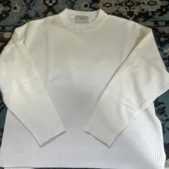CONFIRM ホワイトニットセーター L