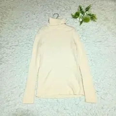 ユニクロ/UNIQLO/タートルネック/ニット/L/ベージュ/セーター/長袖