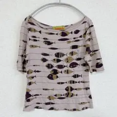 ホコモモラ☆Jocomola サカナ柄　カットソーTシャツ