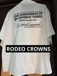 RODEO CROWNS 半袖シャツ ホワイト バックプリント 新品タグ付き