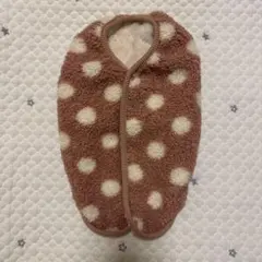 モンシェリ　moncheri リバーシブルドットボアベスト　PINK XL