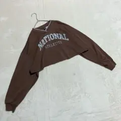 ディバイデッド H＆M ＊ ITZYコラボ スウェット ショート丈 ブラウン
