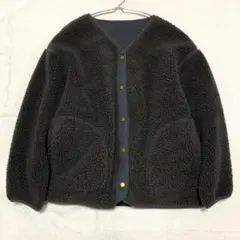 【スタディオクリップ】ブルゾン リバーシブル ボア フルボタン Vネック L