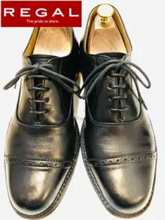 【早い者勝ち】【スピード発送】REGAL ストレートチップ 01RR リーガル 01RR ストレートチップ ブラック サイズ27 - 中古革靴