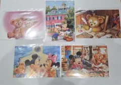 ミッキー ダッフィー ポストカード 5枚セット