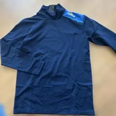 adidas ハイネック インナーシャツ ネイビー 160