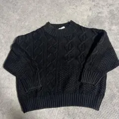 BREEZE 黒 ケーブルニット セーター 100