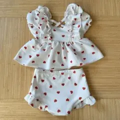 ハート柄セパレート水着 女の子用　110