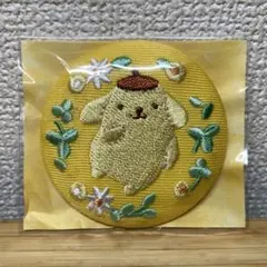 サンリオキャラクターズ 刺繍缶バッジビスケット ポムポムプリン