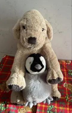 ぬいぐるみ２点　犬＆シンガポール動物園ペンギン