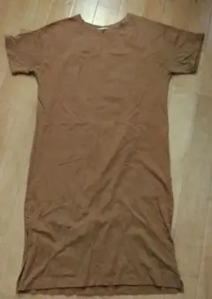 DISSAT ブラウン 半袖 ロングシャツワンピース Fサイズ