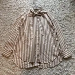 未使用近 アンタイトル3WAYストライプシャツブラウス Mのサムネイル