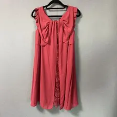 ★美品★ Feroux パーティードレス レース付2way　ピンク　膝丈