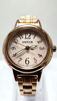 CITIZEN Wicca ソーラー腕時計 ピンクゴールド ハート文字盤 稼働品