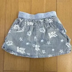 BABYDOLL ストライプ ロゴ フリルスカート 120