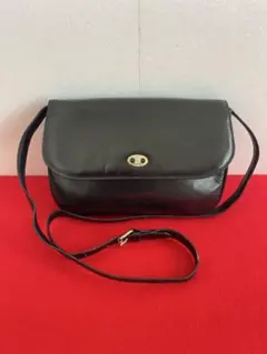 CELINE セリーヌ　ヴィンテージ ショルダーバッグ　レザー　黒　正規品