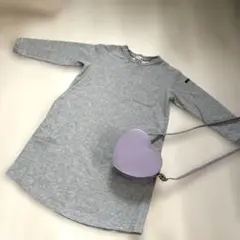 banshes ブランシェス　グレー 長袖ワンピース