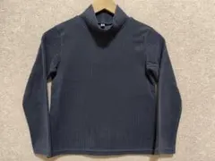 ユニクロ KIDS フリースハイネックT 140cm ネイビー②