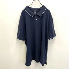 US古着 George 半袖ポロシャツ サイズ2XL ネイビーのサムネイル