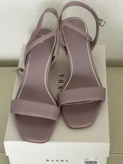新品未使用　RANDA アンクルストラップサンダル　サンダル　パープル　Ｌサイズのサムネイル