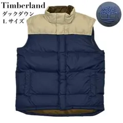 Timberlandティンバーランド ダウン ベスト 青/紺 ブルー ネイビー