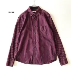 ハレ♪ストライプコットンシャツ オープンシャツ