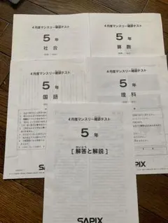 2026年最新】5年4月マンスリーテストの人気アイテム - メルカリ