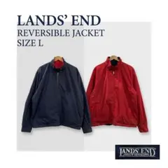 ランズエンド リバーシブル スイングトップ ネイビー レッド ブルゾン 古着