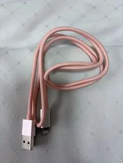 【即購入可❣️】lightningケーブル 編み　ピンク