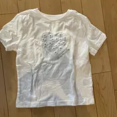 H&M ハート刺繍 Tシャツ ホワイト 110-116cmのサムネイル