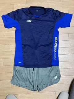 New Balance 半袖Tシャツ ネイビー×ブルー
