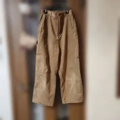 サマンサモスモスブルー　薄手細コーデュロイ　キャメルパンツ