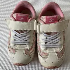 Miki House x Mizuno キッズシューズ ホワイト/ピンク