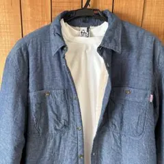CHUMS メンズ裏起毛デニムシャツ（XL)