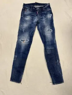 DSQUARED2 ダメージ加工 デニムパンツ ジップ付き