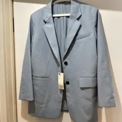 GU オーバーサイズ テーラードジャケット L 61 BLUE