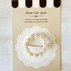 ♡人気！ꕤ*リース　ブローチ　フラワー　パール　花　卒業式　入学式　コサージュ