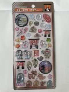 ボンボンドロップシール　和柄　古都めぐり