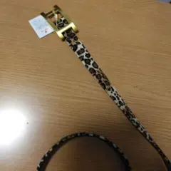 image アニブリ(レオパード柄)＆ブラックエナメル細目リバーシブルベルト