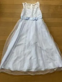 キャサリンコテージ　ライトブルー レースドレス 140