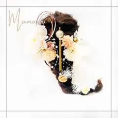 パール簪　卒業式髪飾り　結婚式髪飾り　成人式髪飾り　水引　金箔　袴　髪飾り