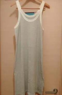 フェリシモ　ノースリーブ　ワンピース　ボーダー　日本製　Lサイズ