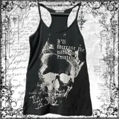 キャミソール スカル ドクロ y2k パンク ゴシック