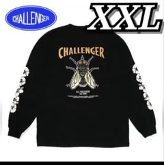 廃盤モデル CHALLENGERロングスリーブハイビスカスTシャツ 黒