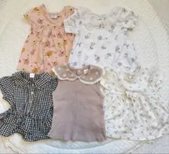 保育園着 まとめ売り 半袖　女の子　春夏　バースデイ 90 5点セット