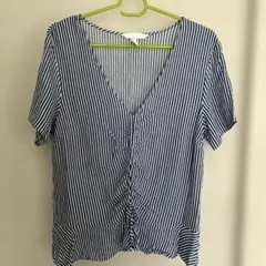 H&M ストライプ 半袖ブラウスのサムネイル