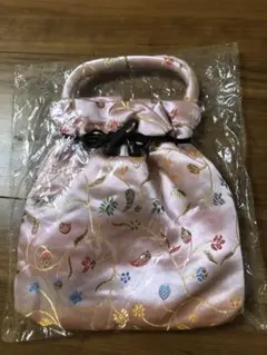 和装用バッグ　ピンク　花柄　七五三　かわいい巾着袋