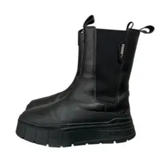 試着のみ【PUMA プーマ】チェルシーブーツ サイドゴア 24.0㎝ 黒 革 皮