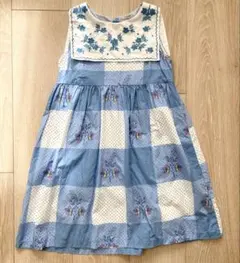 専用ページ⭐︎Apolina 刺繍入り青チェックワンピース 5-7y 専用ページ⭐︎Apolina 刺繍入り青チェックワンピース 5-7y - メルカリ